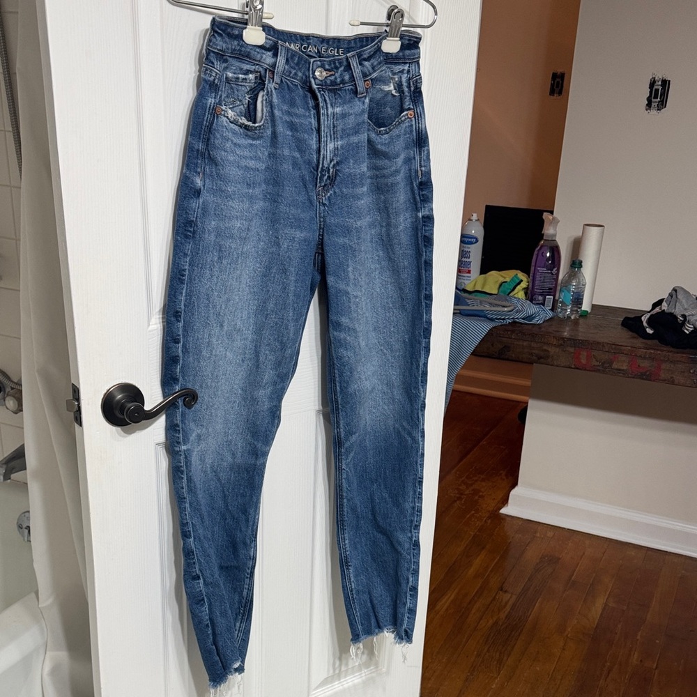 American Eagle Outfitters High Rise Dark Blue Jeans